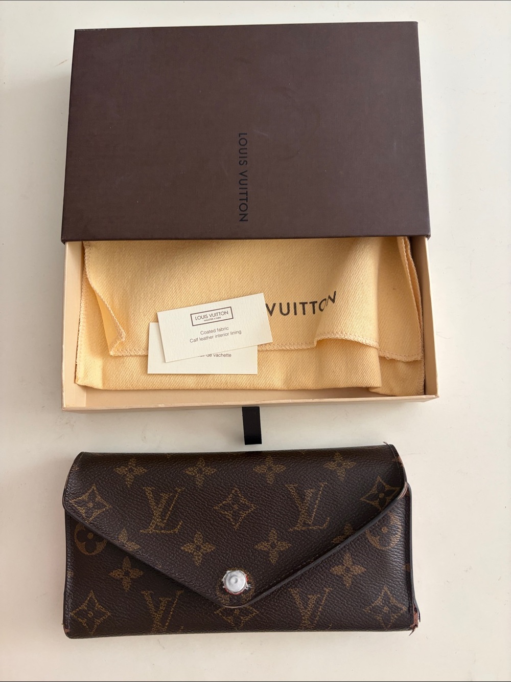 Louis Vuitton Monogram Josephine Wallet with Orange Interior